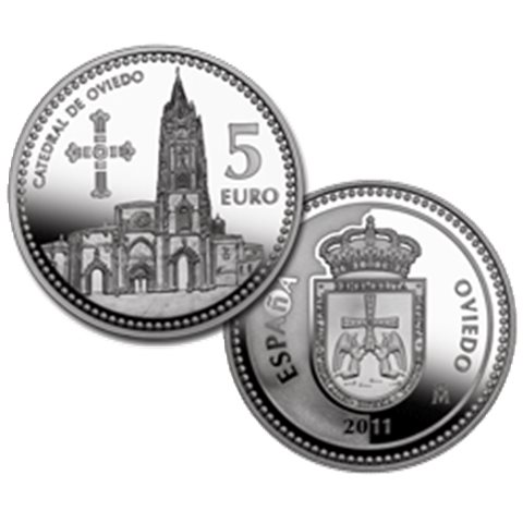2011. Capitales provincia. 5 euros "Oviedo"