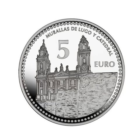 2011. Capitales provincia. 5 euros "Lugo"