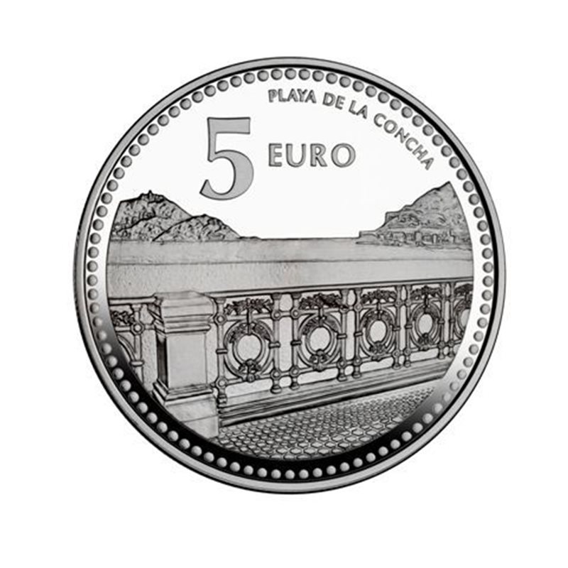 2011. Capitales provincia. 5 euros "San Sebastián"