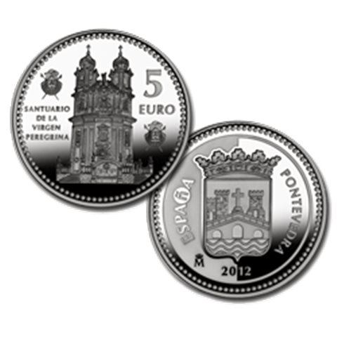 2012. Capitales provincia. 5 euros "Pontevedra"