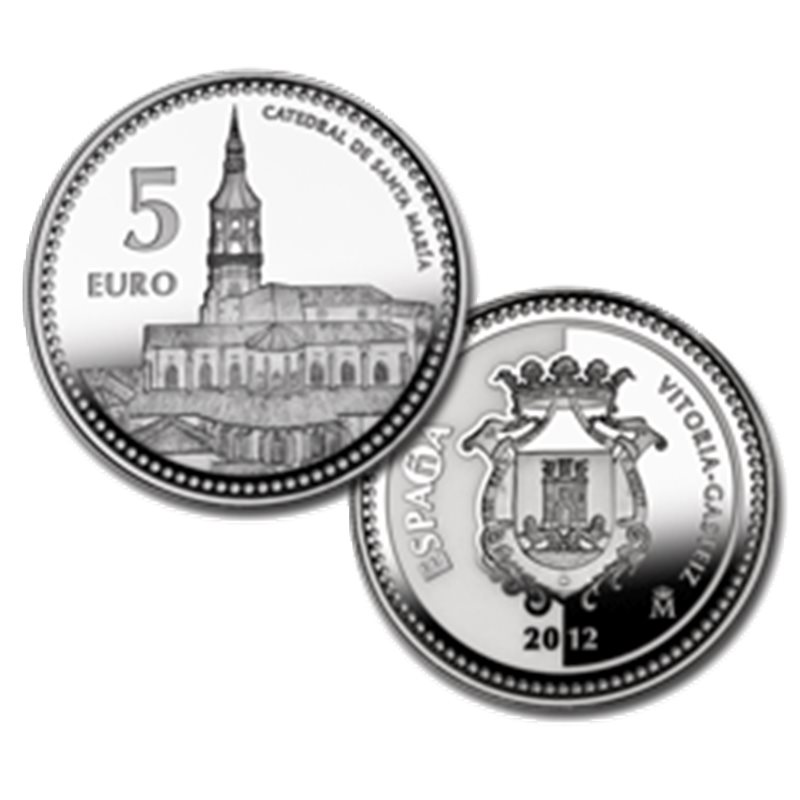 2012. Capitales provincia. 5 euros "Vitoria"