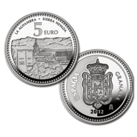 2012. Capitales provincia. 5 euros "Granada"